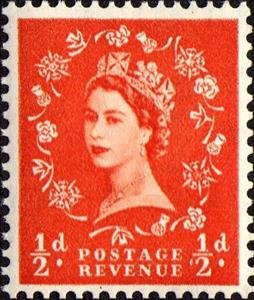Stamp, Queen Elizabeth II - Predecimal Wilding, United Kingdom of Great Britain & Northern Ireland,  , Heads of State, Royalty, Queens
