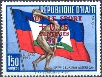 Flag of Haiti - Discus thrower