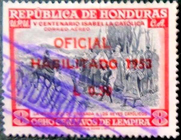 Surrender of Granada surcharged