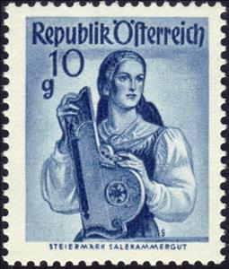 Stamp, Styria, Salzkammergut, Austria,  , Folklore, Suits and Costumes