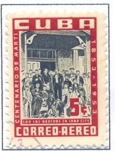 Martí among workers in Ibor City, Florida