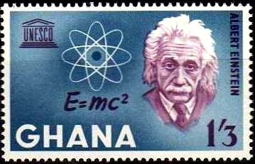 Stamp, Albert Einstein, Ghana,  , Human Rights