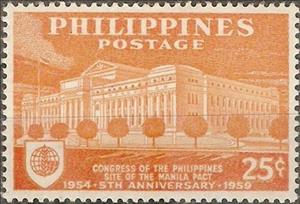 Stamp, Site of Manila Pact, Philippines,  , Buildings