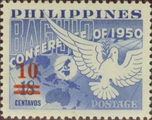 Stamp, Peace dove - surcharged, Philippines,  , Peace Doves