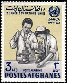 Stamp, Doctor and nurse, Afghanistan,  