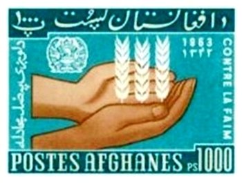 Hands holding wheat emblem