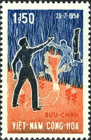 Vietnam map and beckoning people