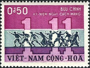 Stamp, Revolutionists and “Nov. 1”, Vietnam, South,  