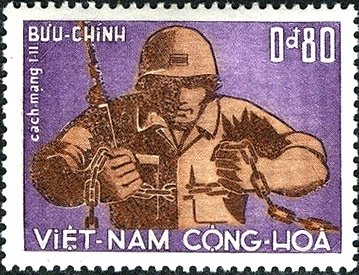 Soldier breaking chain