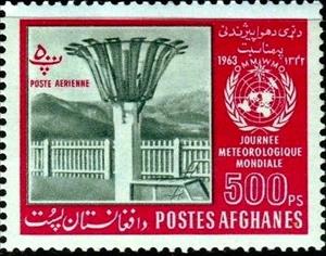 Stamp, Meteorological Measuring Instrument, Afghanistan,  