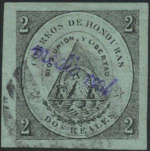 Stamp, Surcharge, Honduras,  , Coats of Arms