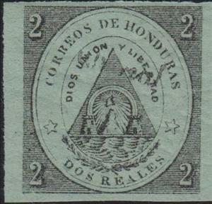 Stamp, Surcharge, Honduras,  , Coats of Arms