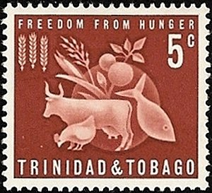 Stamp, Protein Food, Trinidad and Tobago,  , Freedom from hunger