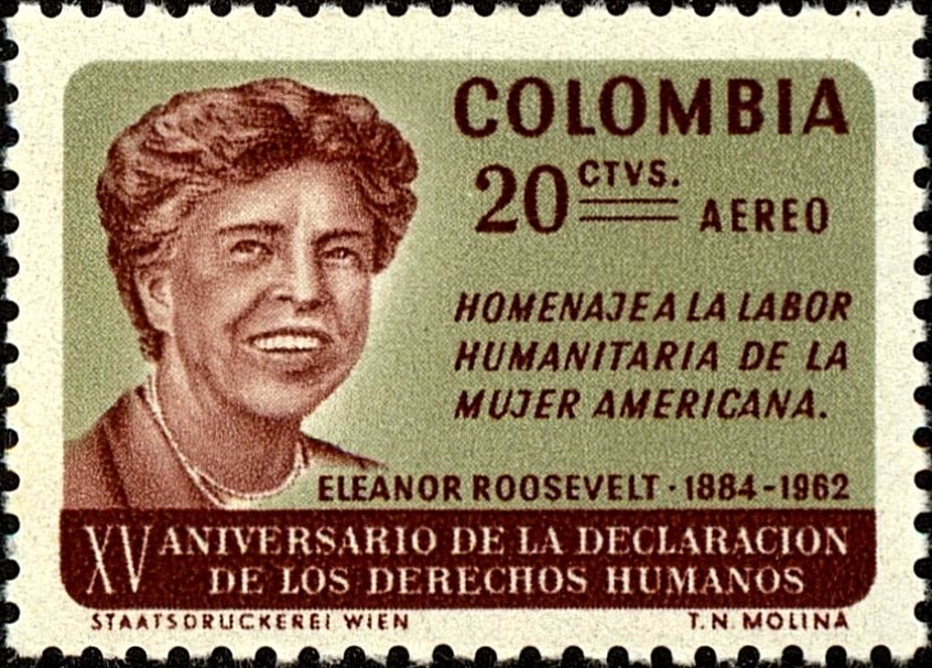 Eleanor Roosevelt (1884-1962), wife of the 32nd President of