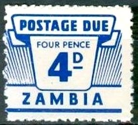 Stamp, Postage Due Stamps, Zambia,  