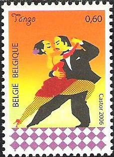 Stamp, Tango, Belgium,  , Music, Dance