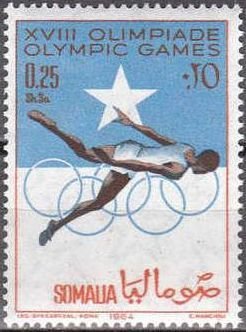 Stamp, High jump, Somalia,  , Sport, Olympic Games, High Jump