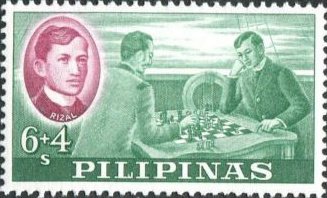 José Rizal playing chess