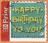 Happy Birthday Self=adhesive - bottom + left imperf