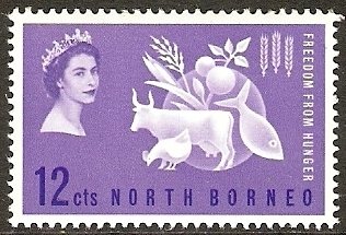 Stamp, Freedom from Hunger, North Borneo,  