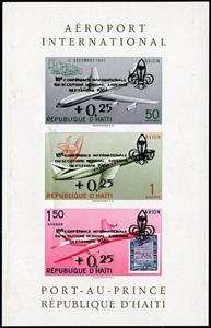 Souvenir Sheet, Int. Scout Conference - overprint, Haiti,  , Scouting, Aircrafts