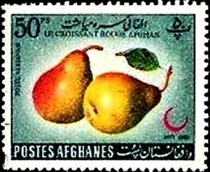 Stamp, Pears, Afghanistan,  , Fruits