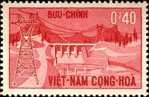 Stamp, Danhim Hydroelectric Station, Vietnam, South,  , Dams