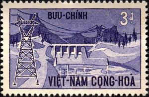 Stamp, Danhim Hydroelectric Station, Vietnam, South,  , Dams