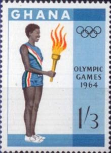 Stamp, Torchbearer, Ghana,  , Sport, Olympic Games, Torchs