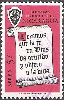 Stamp, Parchment Sheet, Nicaragua,  