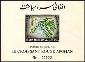 Souvenir Sheet, Robinia, Afghanistan,  