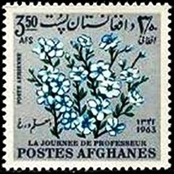 Stamp, Flax, Afghanistan,  , Flowers