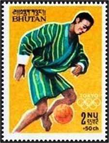 Stamp, Soccer, Bhutan,  , Sport, Olympic Games, Football (Soccer)