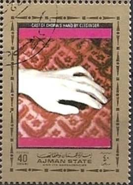 Stamp, Hand by Clesinger, Ajman,  , Paintings, Hands
