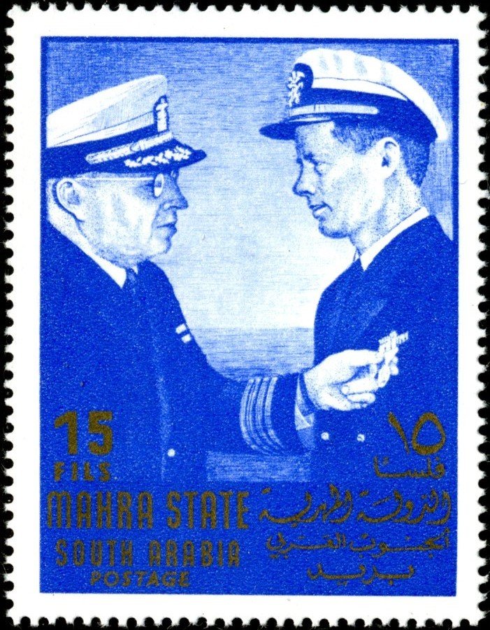 Kennedy as a lieutenant and Captain Frederic Conklin
