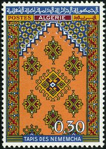 Stamp, Nemencha, Algeria,  , Textile