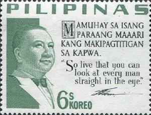 Stamp, Elpidio Rivera Quirino (1890-1956), Philippines,  , Heads of State