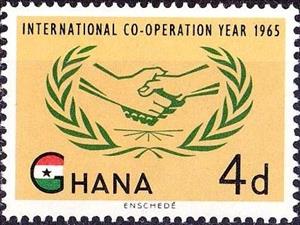 Stamp, Emblem, Ghana,  , Hands