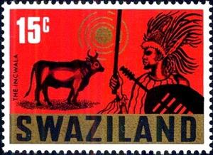 Stamp, Incwala ceremonial, Swaziland,  