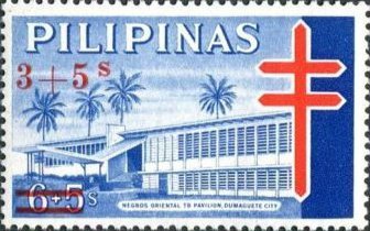 Negros Oriental TB Pavilion Overprinted in Red