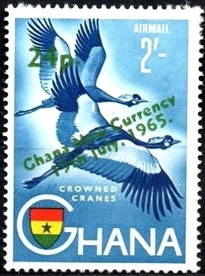 Black Crowned Crane (Balearica pavonina) - surcharged