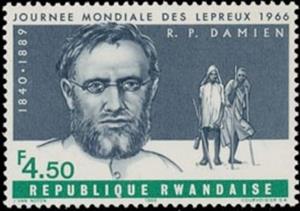 Stamp, R. P. Damien, Rwanda,  