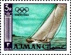 Stamp, Sailing, Ajman,  , Sailing, Olympic Games