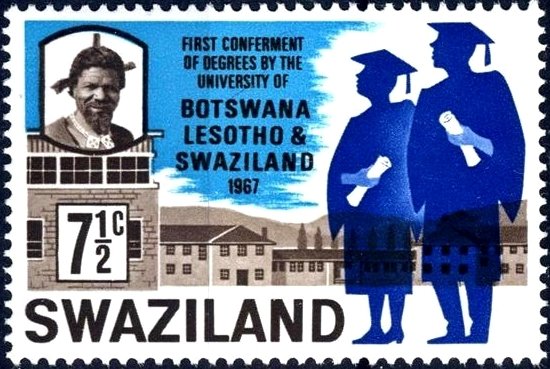 King Sobhuza II, University buildings, and graduates