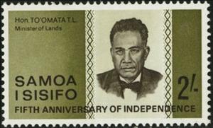 Stamp, To'omata T.L., Samoa,  , Famous People