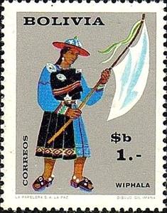 Stamp, Wiphala, Bolivia,  , Dance