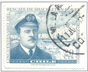 Stamp, Captain Luis Pardo and scout ship "Yelcho", Chile,  