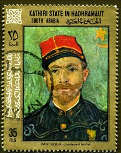 Stamp, Lieutenant Milliet, Aden,  , Paintings
