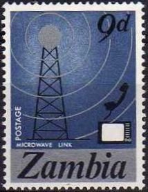 Stamp, Radio, Telephone, Television, Zambia,  