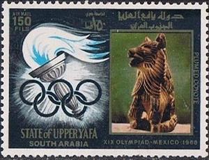 Stamp, Coyote, Aden,  , Olympic Games